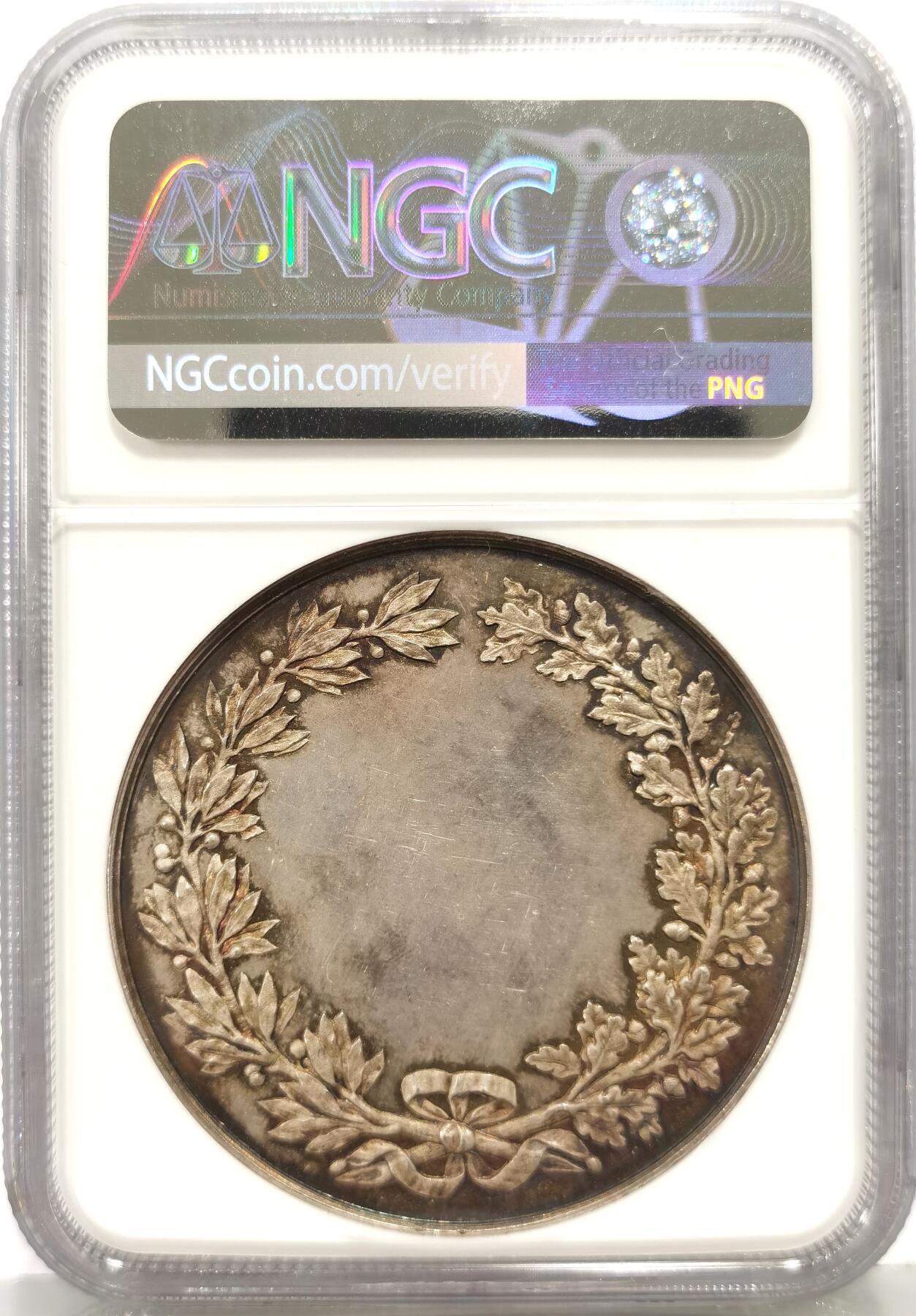 博洋堂世界钱币拍卖第168期（全场包邮） NGC MS63 瑞士美术学院1890年左右颁发大银章，46mm大尺寸！小盒子能入盒的最大尺寸了（其实应该配加大盒了，46尺寸币章往往由于体积过大导致币斜放）