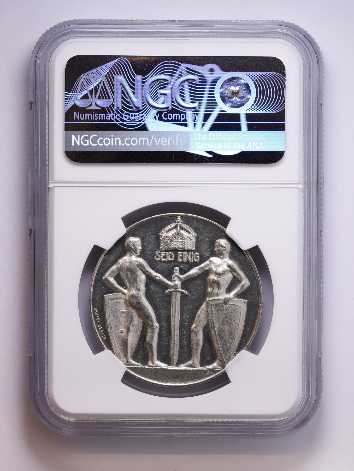 观钱 近现代机制币拍卖No.008（全场顺丰包邮，不区分偏远地区）  1915 年德国德意志第二帝国 奥托・冯・俾斯麦诞辰 100 周年纪念银章 NGC MS61