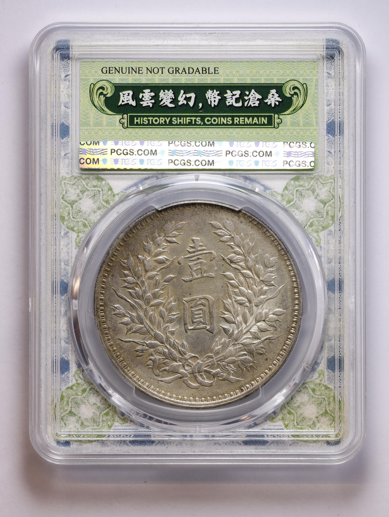 观钱 近现代机制币拍卖No.008（全场顺丰包邮，不区分偏远地区）  1920 年（民国九年）中华民国 袁世凯像（袁大头）民国九年壹圆银币（精发版 / LM-77A） PCGS Genuine Corrosion Remvd-AU Detail 发丝分明，包浆味道好