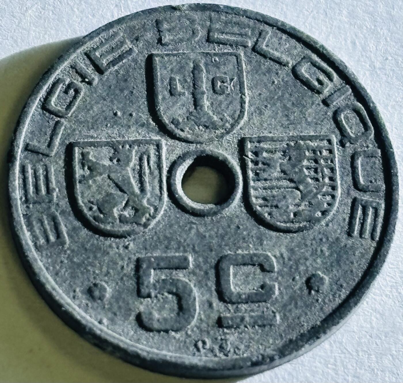 文馨钱币收藏第 300 场，银币，散币，小量德占比利时时期货币，长期接代拍业务 少见好品 1942 年二战时期德占领比利时利奥波德三世时期 5 分锌币，第五版本关门年只发行 2 年