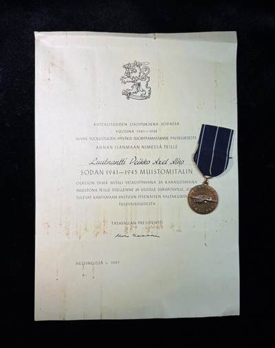 戎马世界章牌大赏第115期 芬兰继续战争奖章，带证书