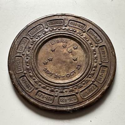 🌹外币初藏🌹🐯2026年第41场   每周二四六晚8️⃣点 世界钱币 天秤座（Libra）星座主题铜质纪念章 39.4毫米23克
