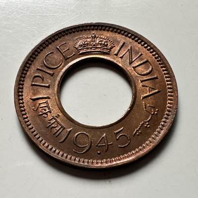 🌹外币初藏🌹🐯2026年第41场   每周二四六晚8️⃣点 世界钱币 英属印度1945年一派沙 e