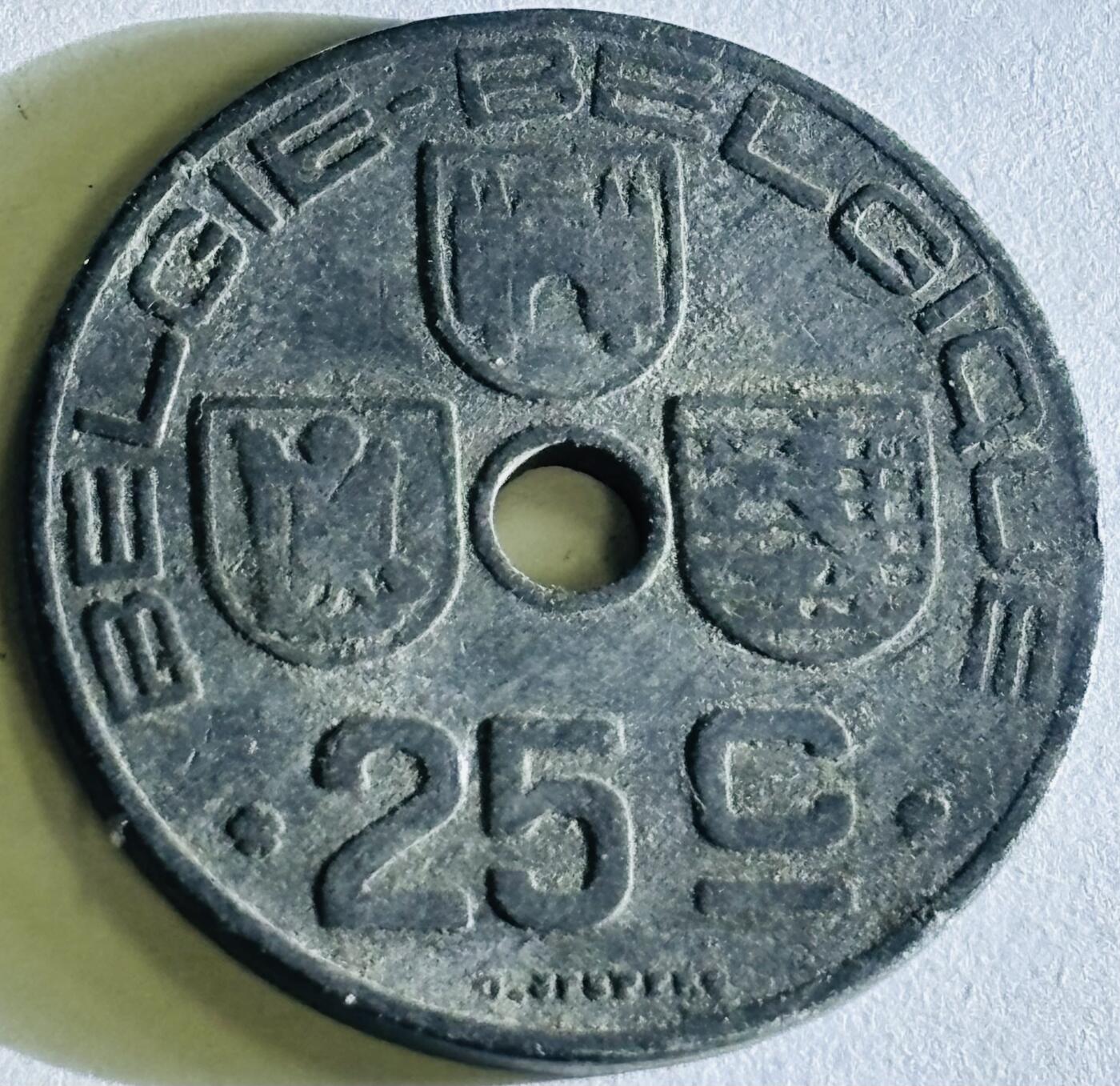 文馨钱币收藏第 300 场，银币，散币，小量德占比利时时期货币，长期接代拍业务 少见好品 1942 年二战时期德占领比利时利奥波德三世时期 25 分锌币，第六版本首发年