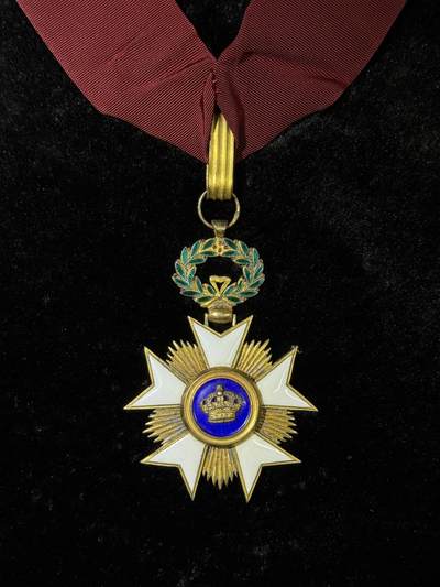 戎马世界章牌大赏第115期 比利时王冠勋章，指挥官级，早期银制，66g