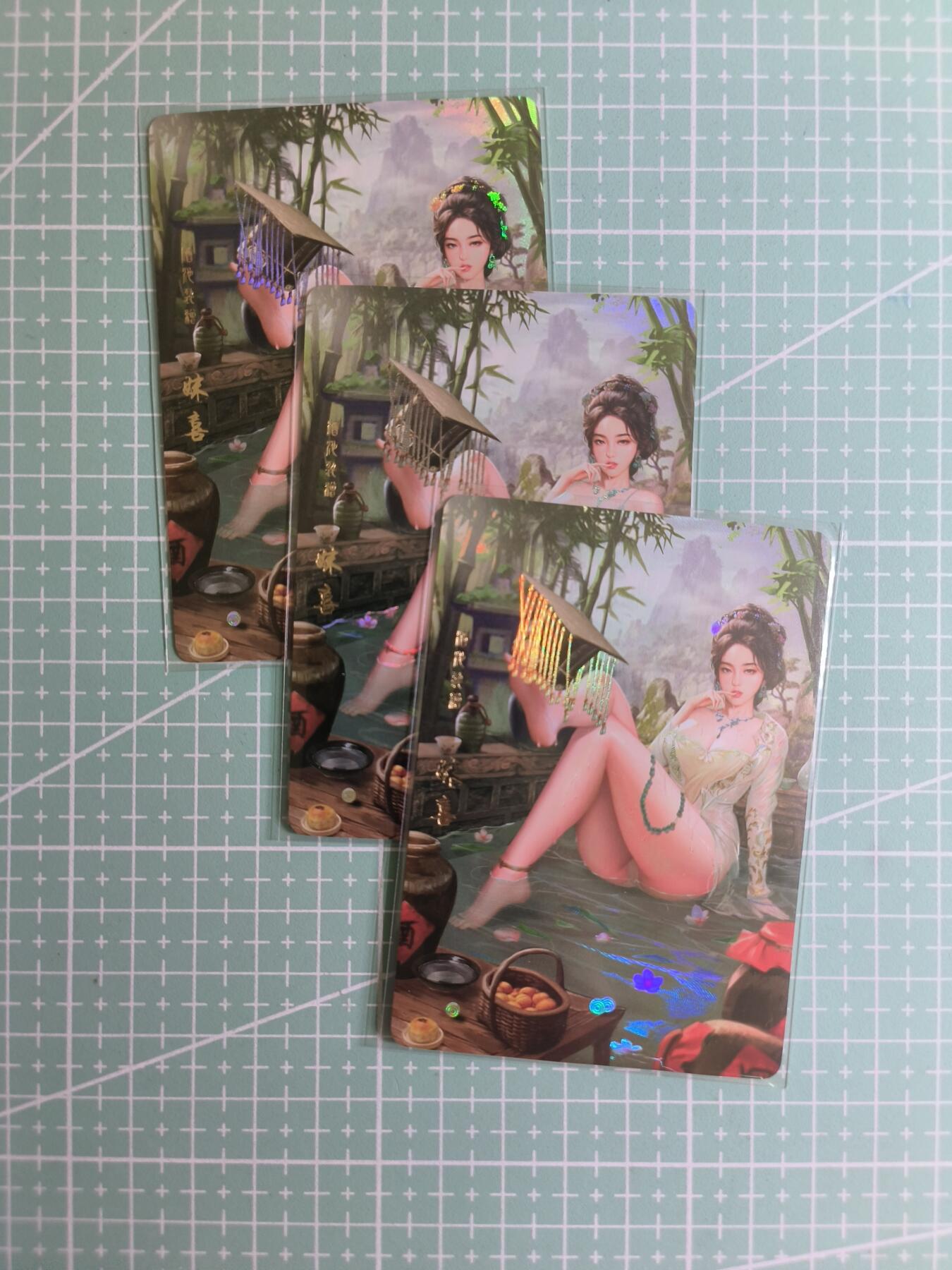 C先生卡牌 第27期 持续收拍品中…零手续费代拍 【彩闪】卡颜月色《月华录》妹喜 三渐变(第三张艺术)