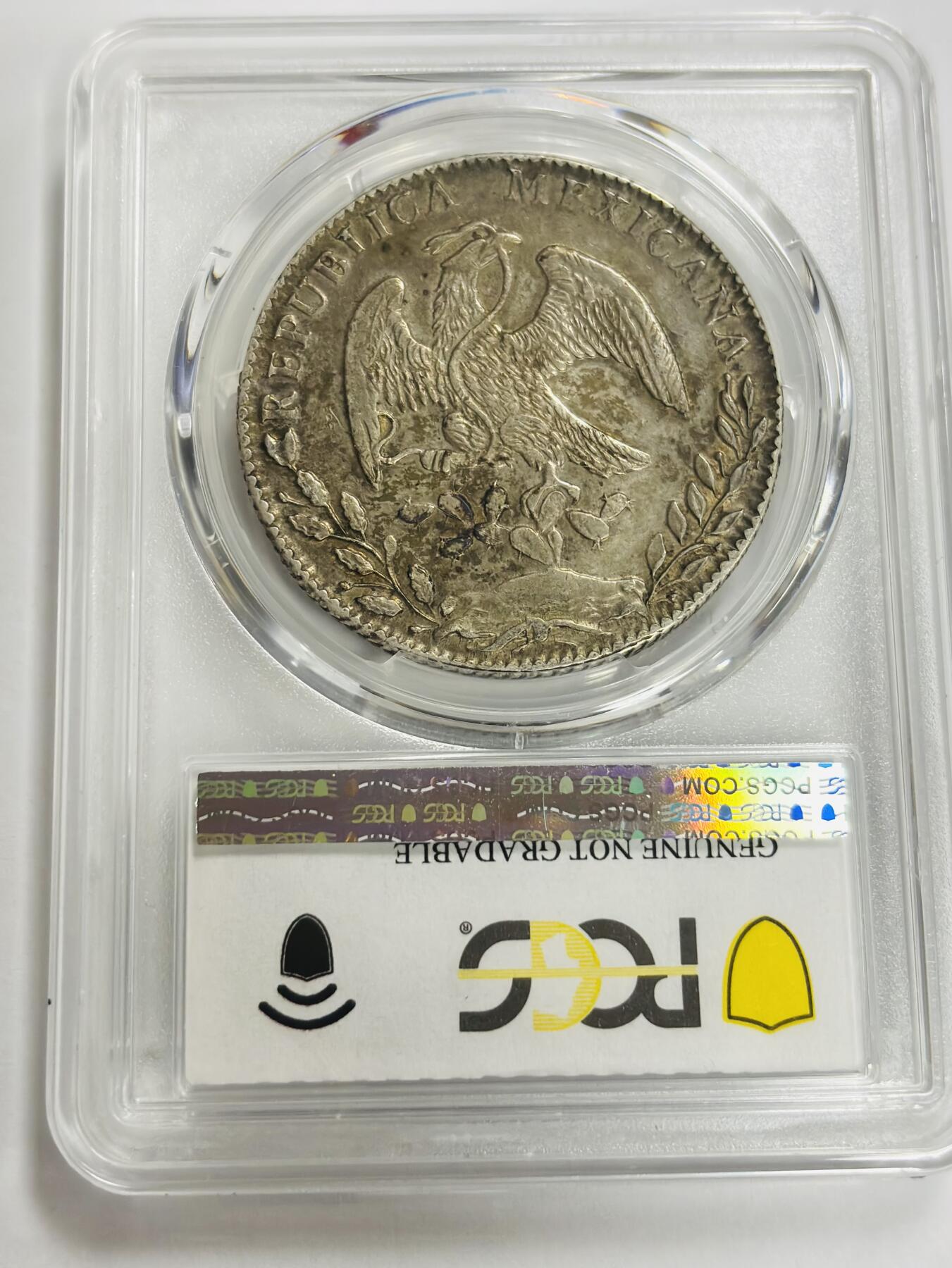 文馨钱币收藏第 300 场，银币，散币，小量德占比利时时期货币，长期接代拍业务 PCGS AU D 1885 年墨西哥 8R 大银币 少见 RR 版