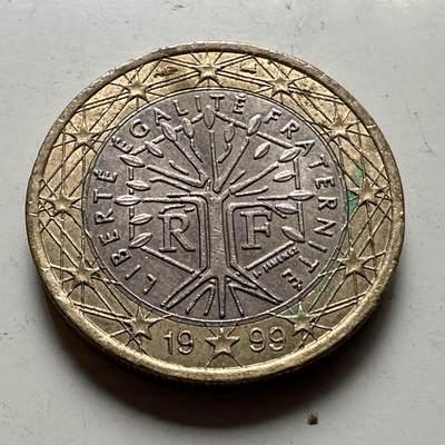 🌹外币初藏🌹🐯2026年第41场   每周二四六晚8️⃣点 世界钱币 法国1999年1欧元 a