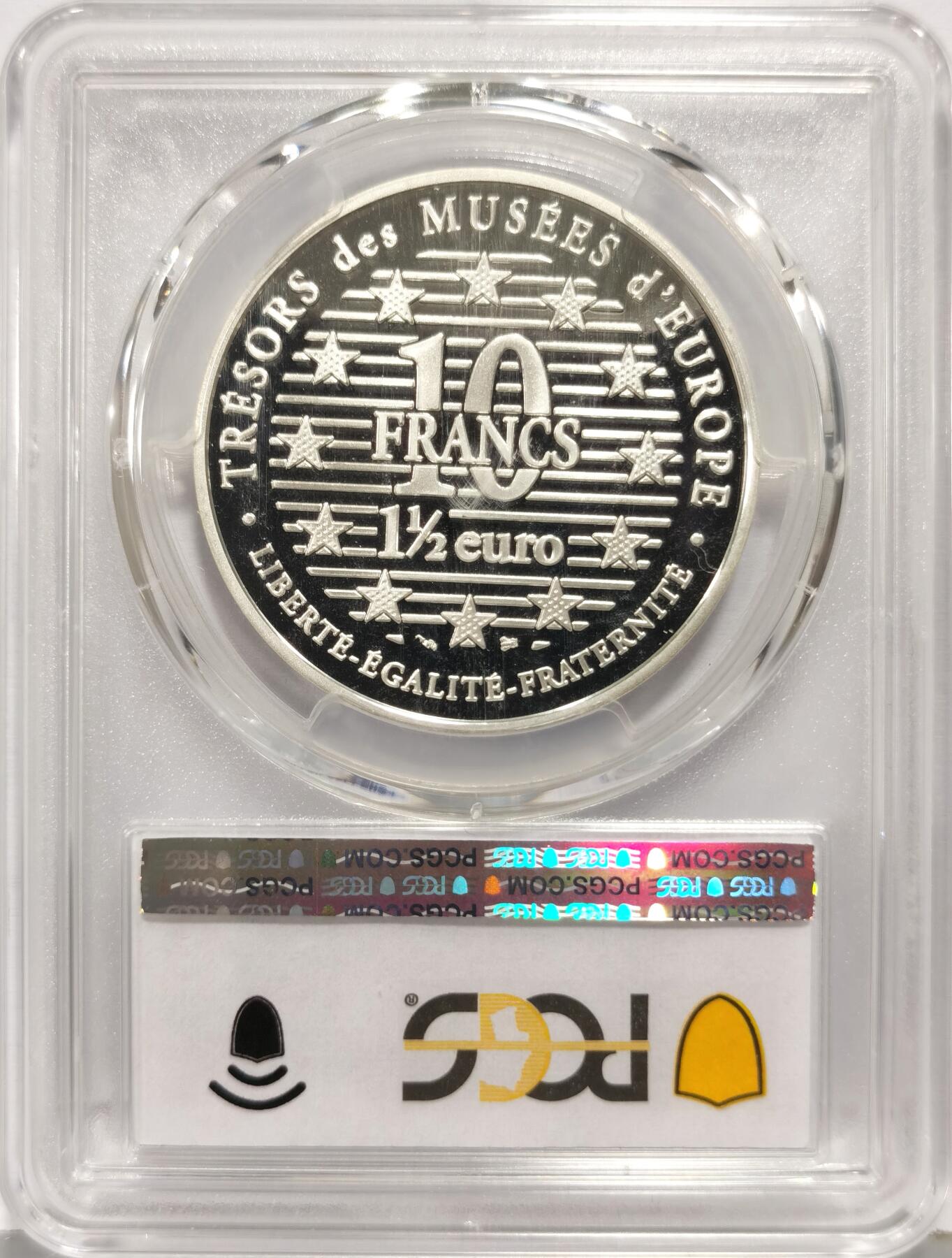 博洋堂世界钱币拍卖第168期（全场包邮） PCGS PR69DCAM 法国1996年名画系列10法郎大银币，经典油画名作动人心弦