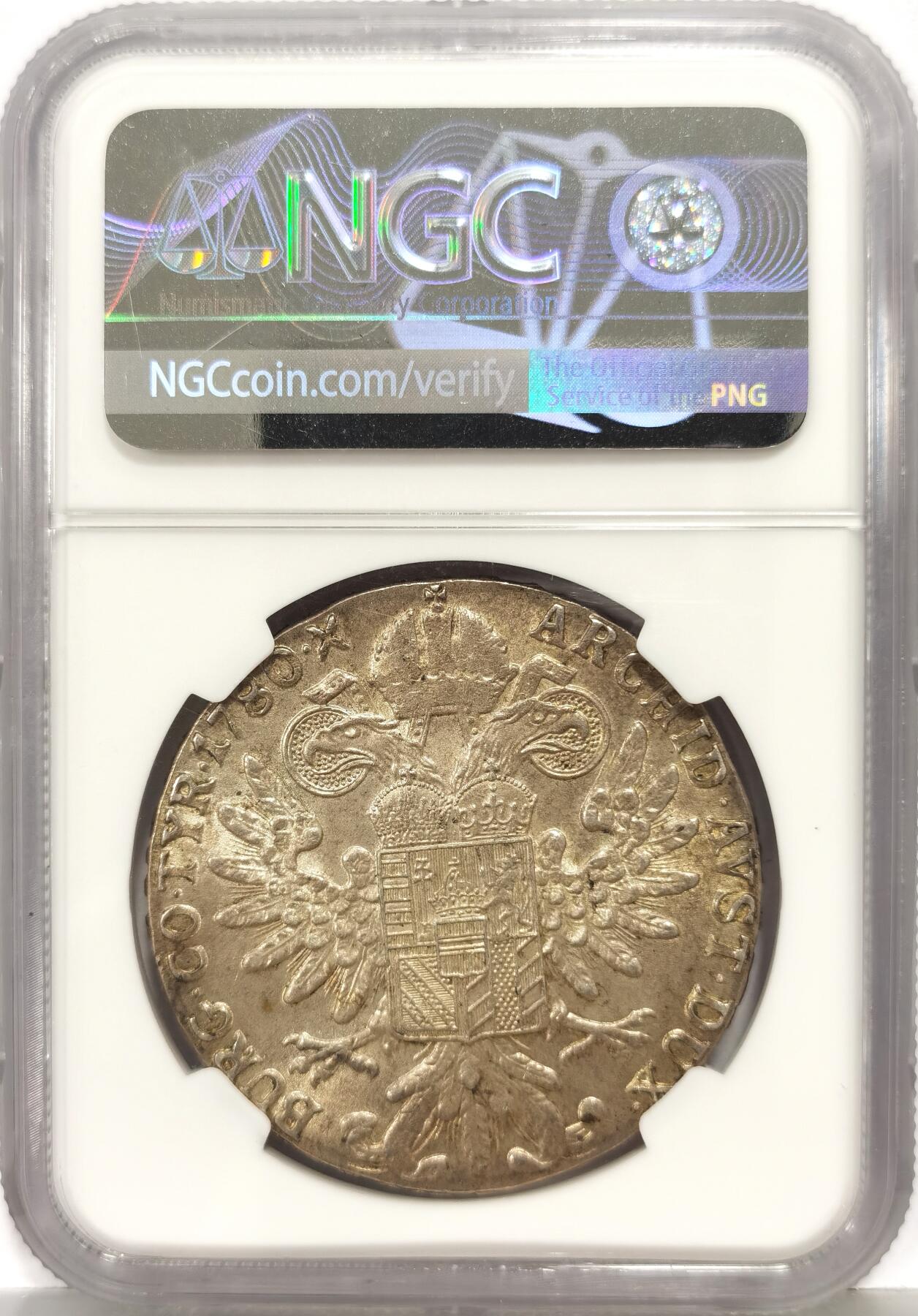 博洋堂世界钱币拍卖第168期（全场包邮） NGC MS64 早期后铸奥地利1780年泰勒（大奶妈）伦敦版