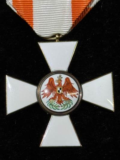 戎马世界章牌大赏第115期 普鲁士三级红鹰勋章，14k金制，J.H.W标，11.8g