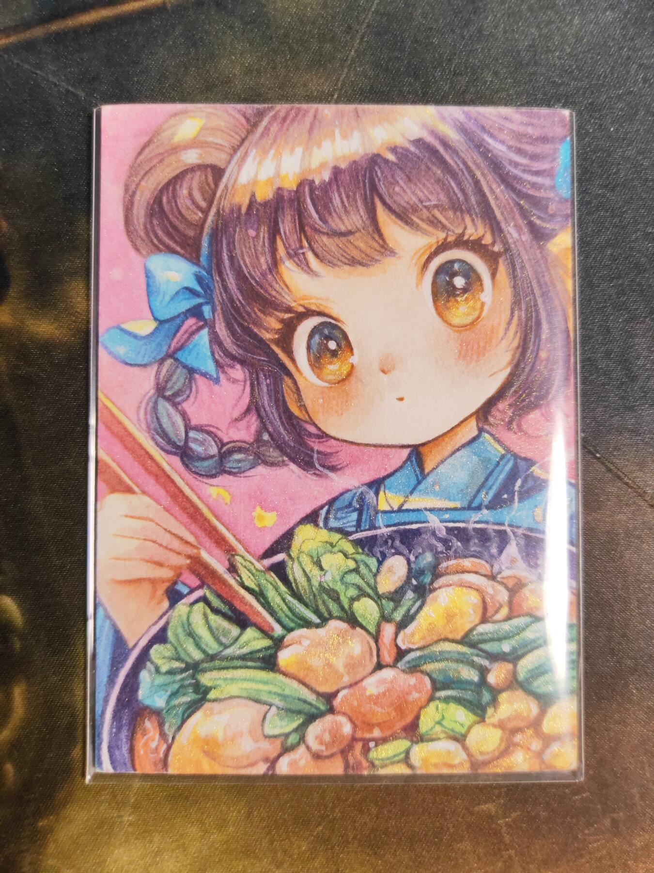 第111期阳大大卡牌拍卖第111期（持续收拍品，周五晚上九点截拍，进群福利早知道） 【手绘卡】紫影 知食  600元每盒手绘盒里拆出 绝色手绘卡1/1