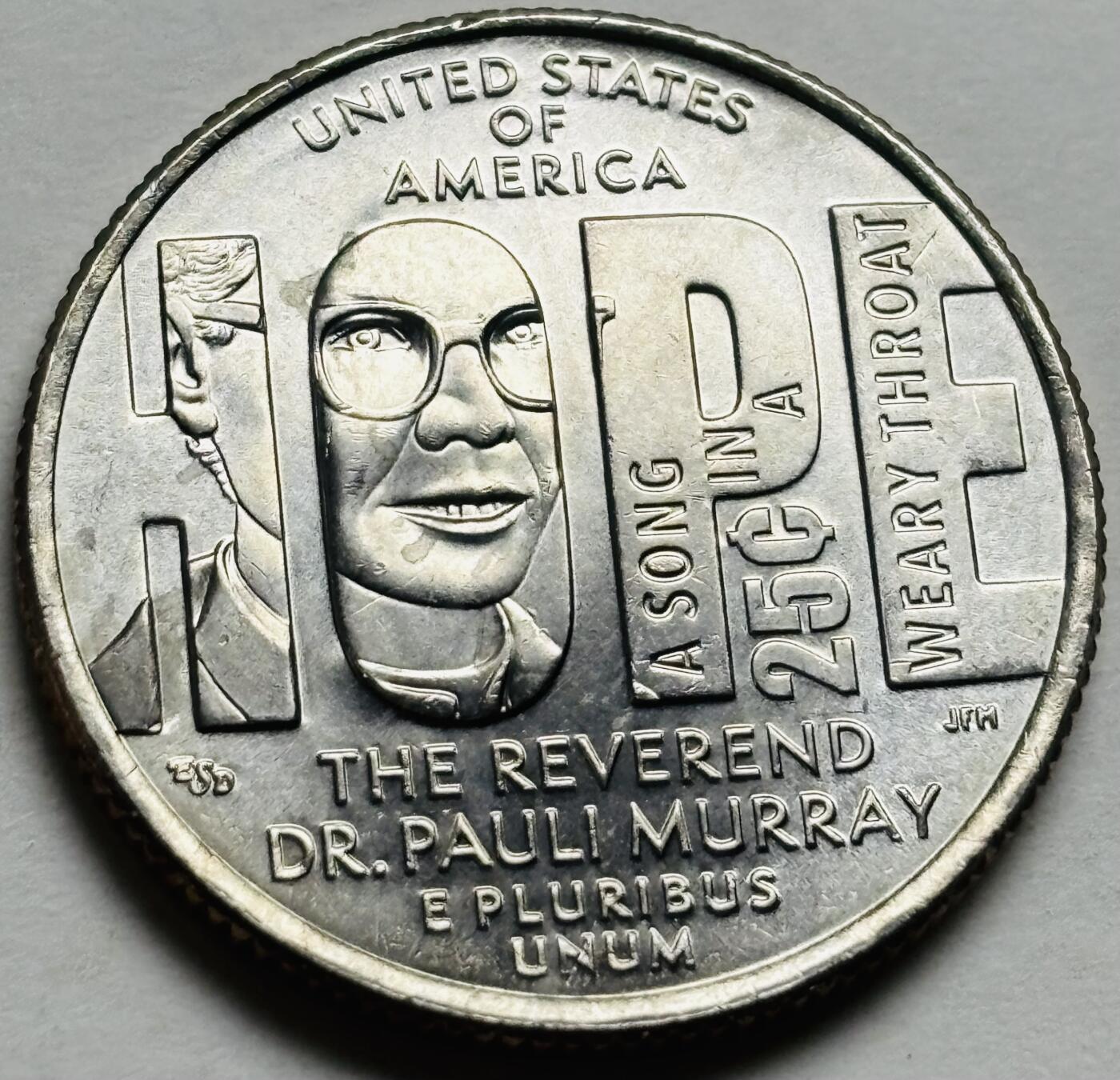 文馨钱币收藏第 300 场，银币，散币，小量德占比利时时期货币，长期接代拍业务 全新 2024 年美国杰出女性系列 保罗墨里博士 25 美分纪念币 P 版