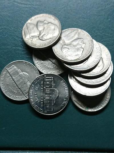 松南世界钱币——260414 美国5分镍币10枚1