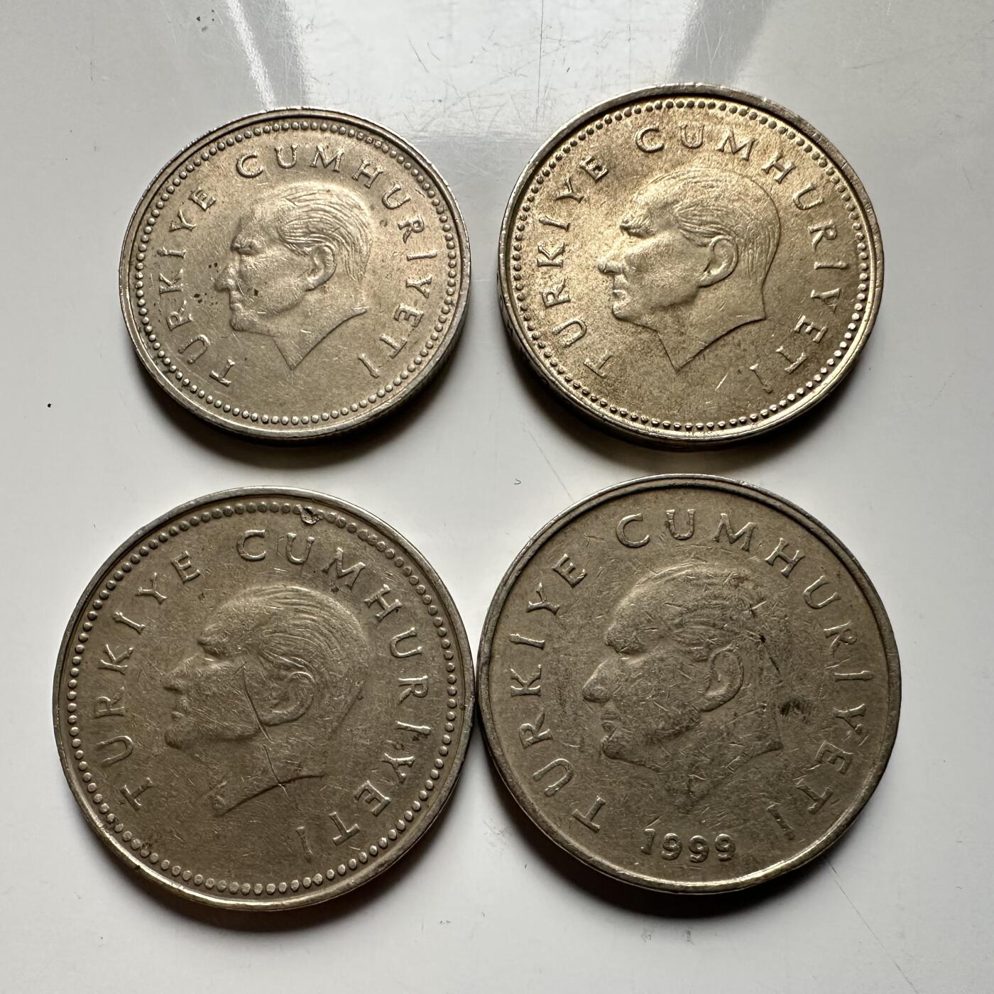 🌹外币初藏🌹🐯2026年第42场   每周二四六晚8️⃣点  土耳其90年代高面值四枚