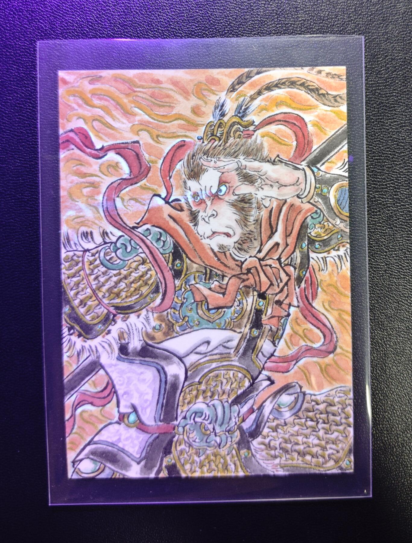 天玑星卡拍第188期《4.20周一截拍》持续收拍收评中 满赠卡需备注 【手绘卡】张先军 齐天大圣 手绘卡