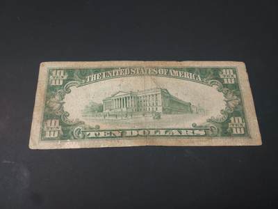 博彦收藏  4月25日 8点  钱币专场 1934 美国10元 流通品 面有磨损