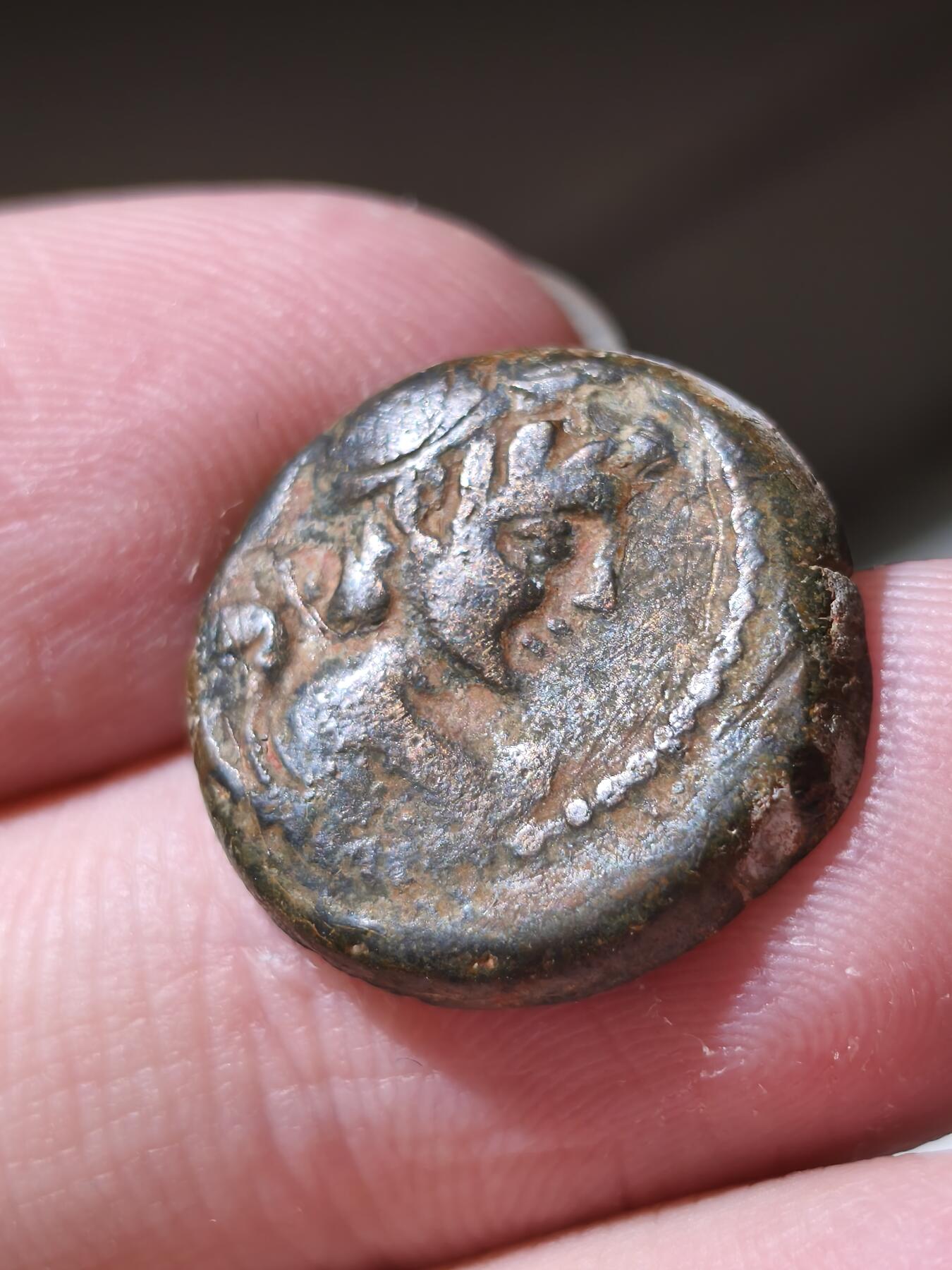 星盘世界钱币拍卖低佣金福利场(不直播) 美品！希腊化叙利亚- 塞琉古安条克七世爱神铜币 正面是爱神（安7cos）背面是古埃及伊西丝与星月图案 