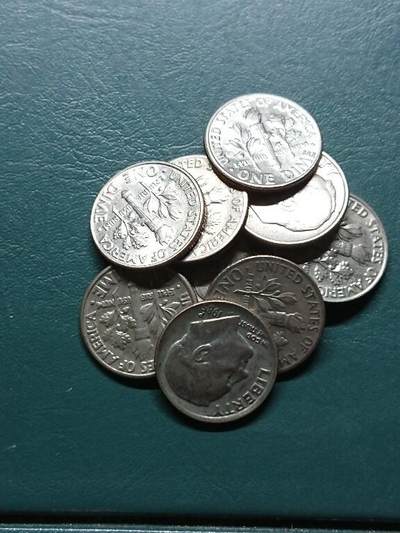 松南世界钱币——260414 美国10分镍币10枚3