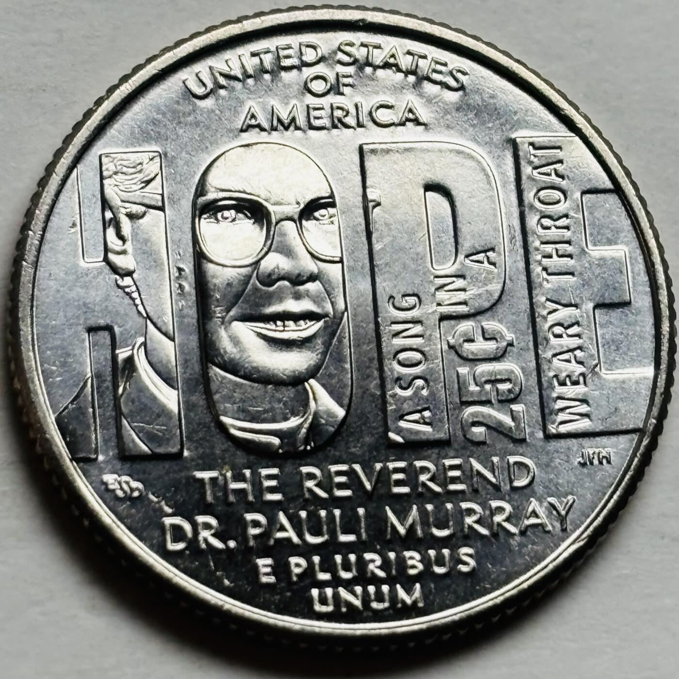 文馨钱币收藏第 300 场，银币，散币，小量德占比利时时期货币，长期接代拍业务 全新 2024 年美国杰出女性系列 保罗墨里博士 25 美分纪念币 D 版