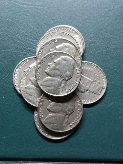 松南世界钱币——260414 美国5分镍币10枚6