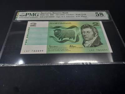 博彦收藏  4月25日 8点  钱币专场 澳洲 2元 PMG58