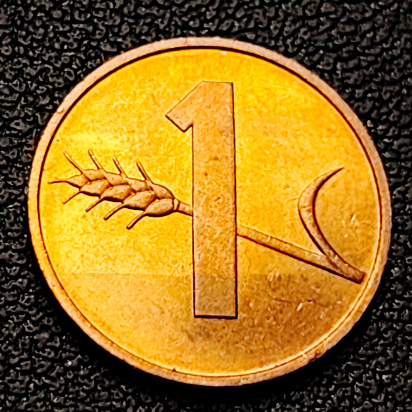 泉币菌-第226场-拍品多 请提前出价 原铜光极美 绝版 1983年 瑞士联邦红十字 1分麦穗红铜币 袖珍币