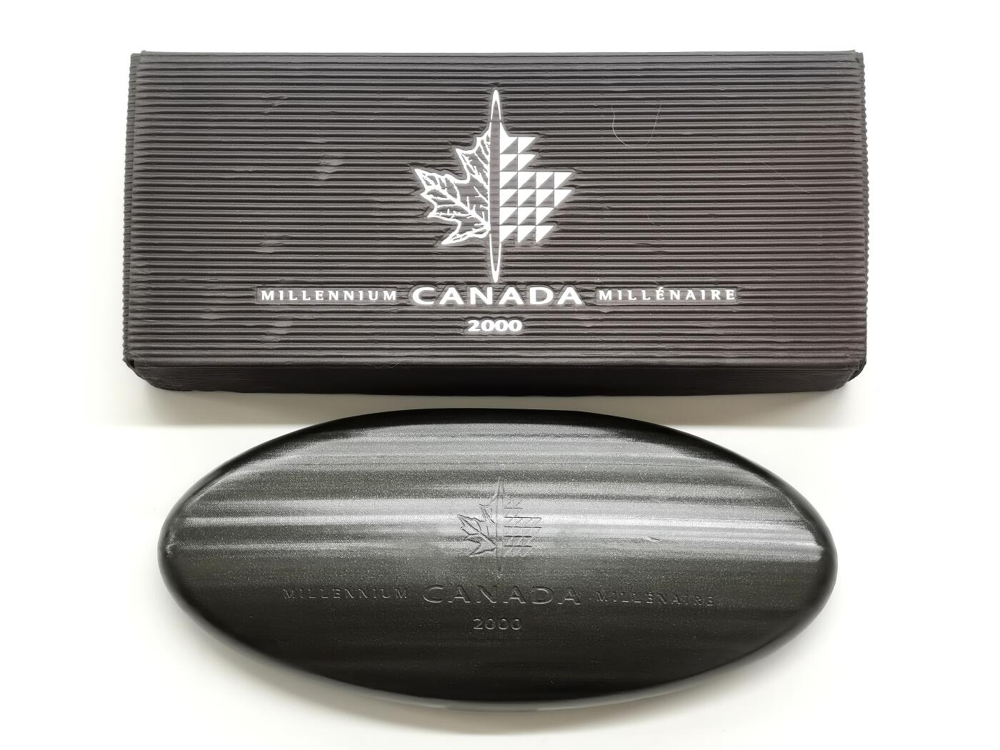 博洋堂世界钱币拍卖第168期（全场包邮） 加拿大2000年25分12枚精制银币套 千禧年系列-加拿大未来精神12愿景 12*5.9克925银 盒证全