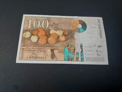 博彦收藏  4月25日 8点  钱币专场 法国100法郎 8品左右