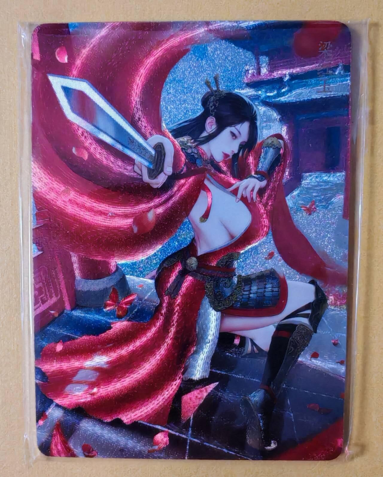 趣卡卡拍No.28期（无佣金免手续费，分享成交有奖） 【粗闪】焱卡文化 灰与 十大名J-梁红玉 粗闪双服饰1套2张