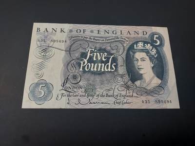 博彦收藏  4月25日 8点  钱币专场 英国女皇 5镑 流通好品