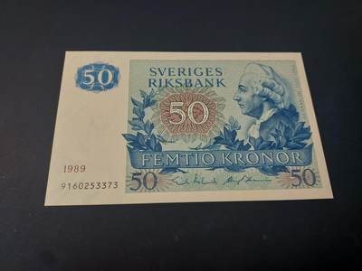 博彦收藏  4月25日 8点  钱币专场 1989 瑞典 50克朗UNC