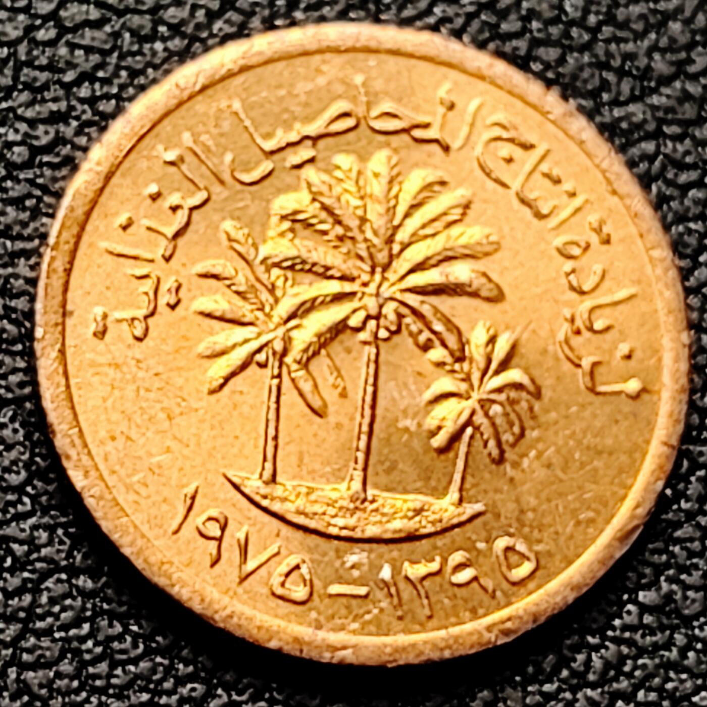 泉币菌-第226场-拍品多 请提前出价 铜光美品 FAO 树 阿联酋1分红铜纪念币 袖珍币