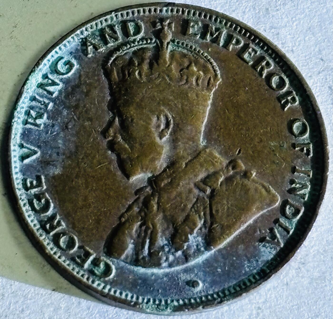 文馨钱币收藏第 300 场，银币，散币，小量德占比利时时期货币，长期接代拍业务 好品 1931 年英属香港乔治五世 1 仙铜币，第二版本首发年份，只发行四年