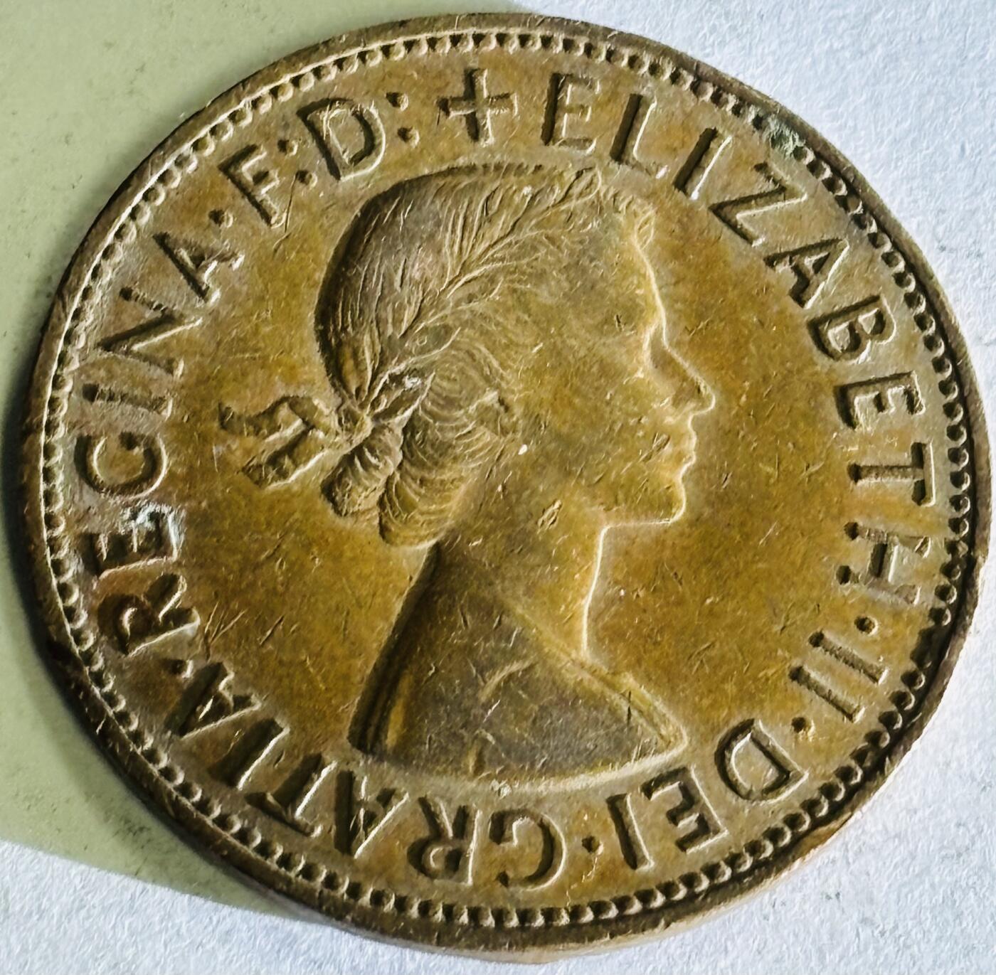 文馨钱币收藏第 300 场，银币，散币，小量德占比利时时期货币，长期接代拍业务 1967 年英国伊丽莎白二世 1 便士大铜币