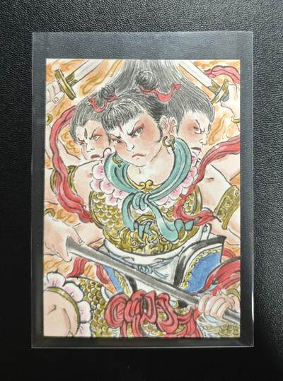 天玑星卡拍第188期《4.20周一截拍》持续收拍收评中 满赠卡需备注 - 【手绘卡】张先军 哪吒 手绘卡