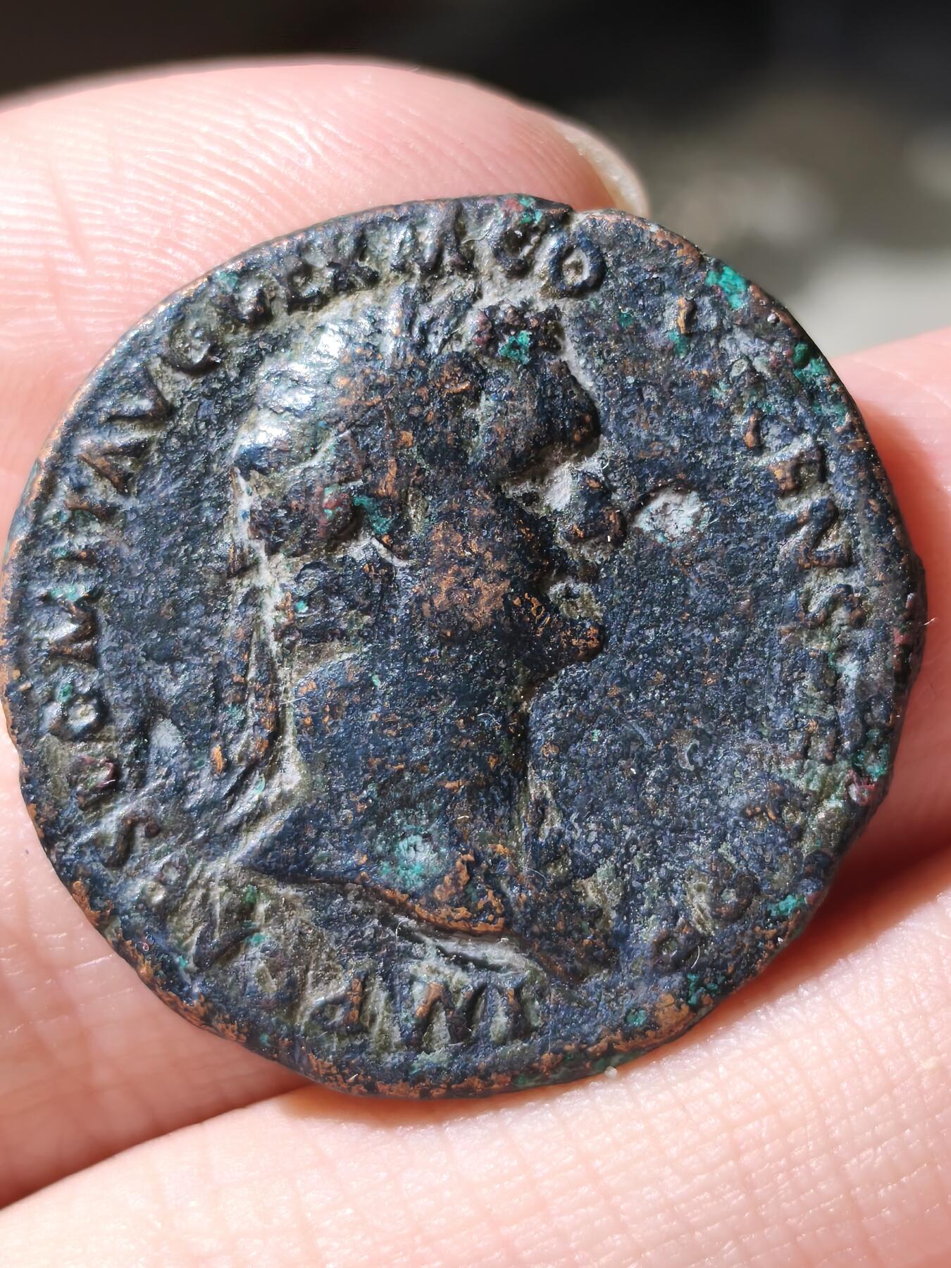 星盘世界钱币拍卖低佣金福利场(不直播) 罗马帝国 公元81-96年 图密善 阿斯大铜币，正面为图密善头戴桂冠右侧像，铭文：IMP CAES DOMIT AVG GERM COS V CENS PER PP