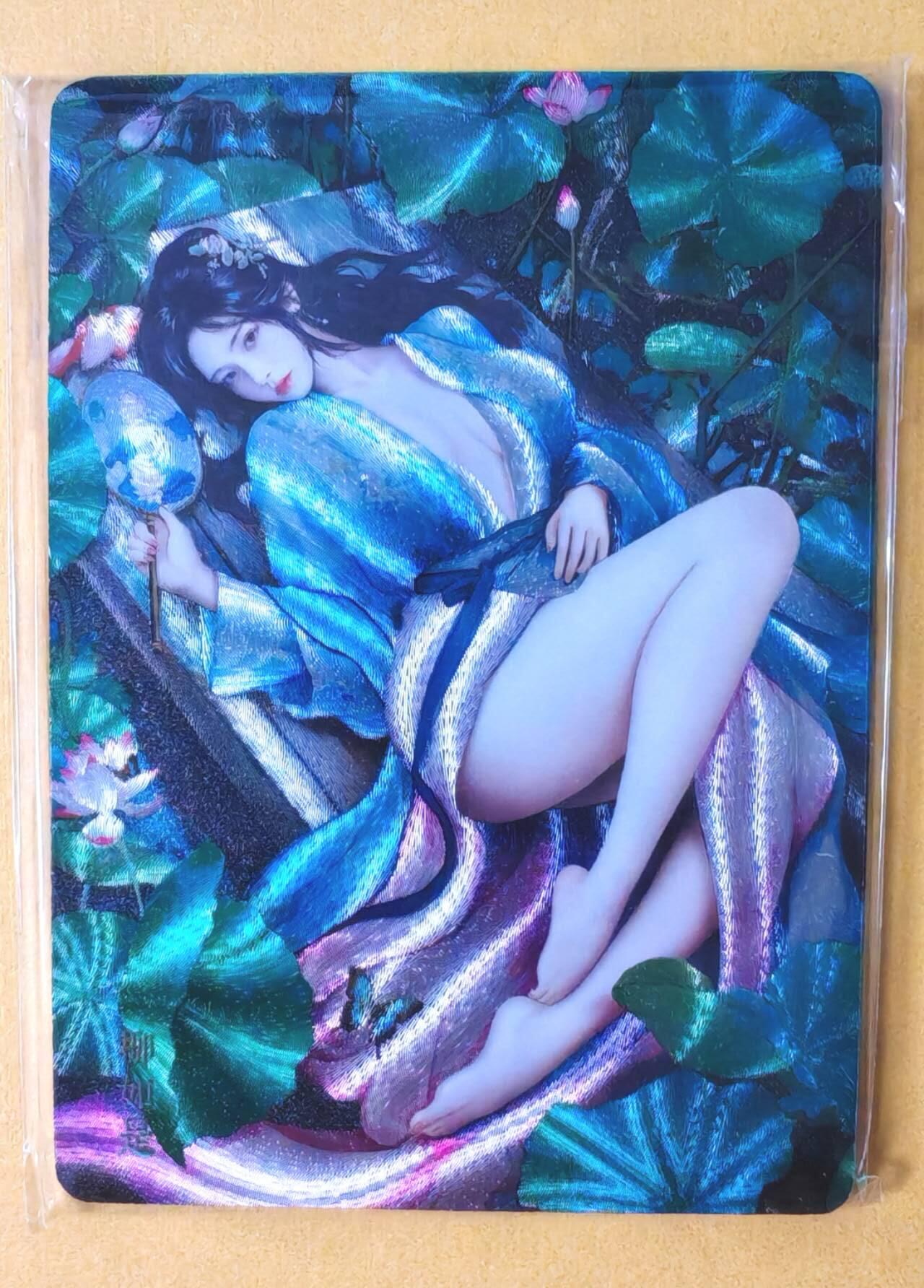 趣卡卡拍No.28期（无佣金免手续费，分享成交有奖） 【浮雕粗闪】焱卡文化 灰与 十大名J-柳如是 浮雕粗闪双服饰1套2张