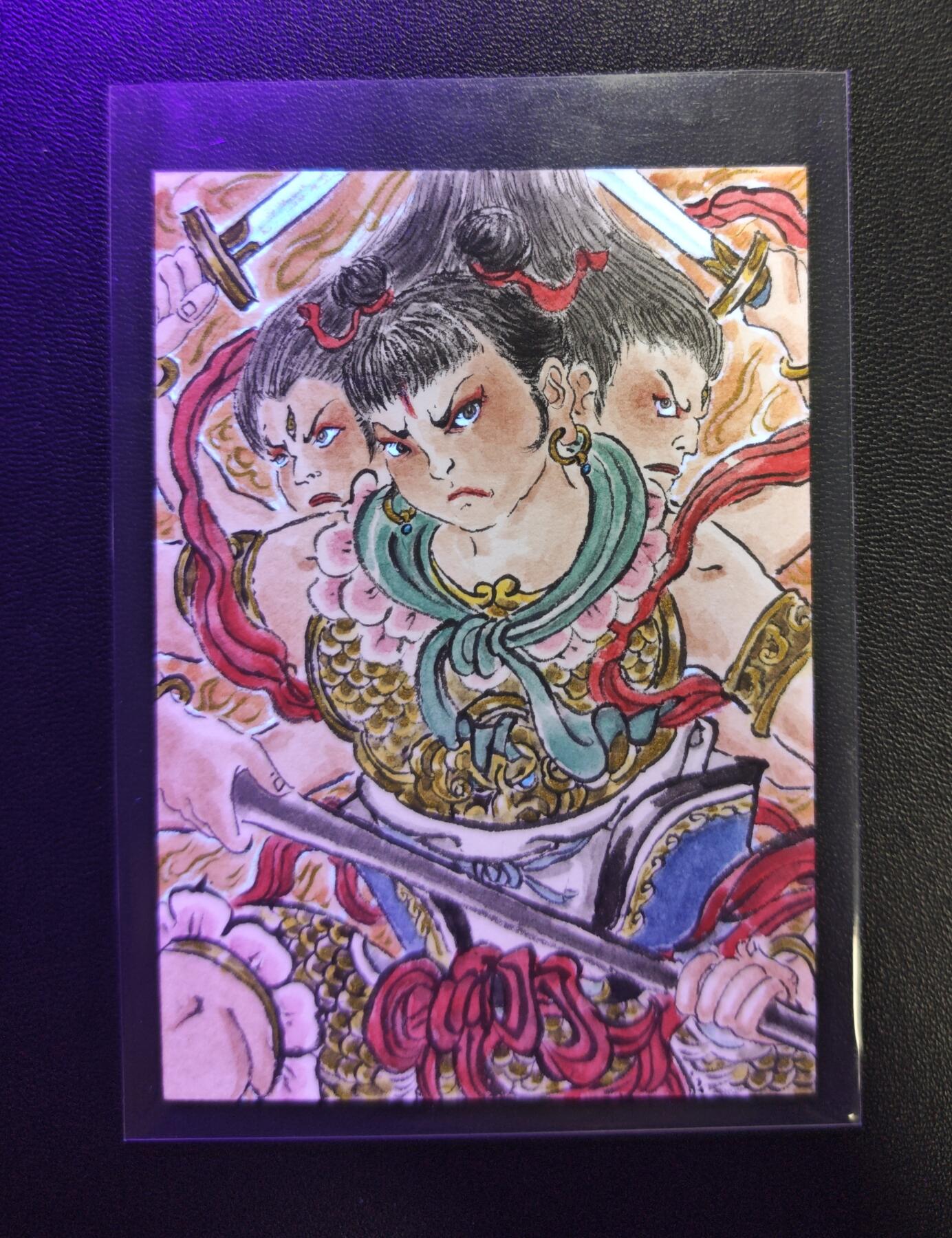 天玑星卡拍第188期《4.20周一截拍》持续收拍收评中 满赠卡需备注 【手绘卡】张先军 哪吒 手绘卡