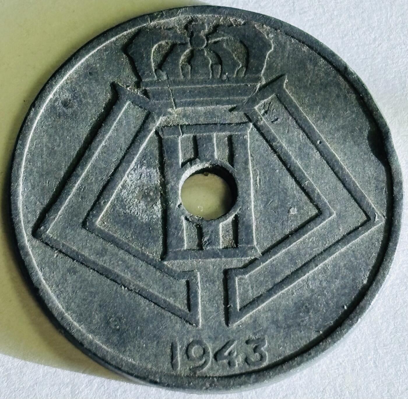 文馨钱币收藏第 300 场，银币，散币，小量德占比利时时期货币，长期接代拍业务 少见好品 1943 年二战时期德占领比利时利奥波德三世时期 25 分锌币，第六版本