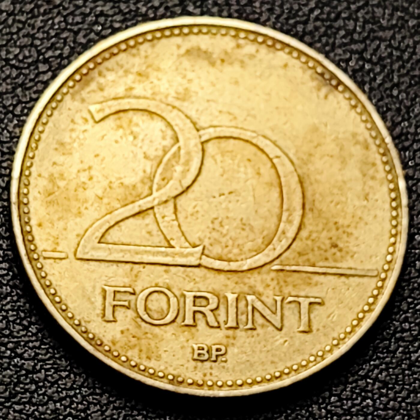 泉币菌-第226场-拍品多 请提前出价 无叶鸢尾花 匈牙利1994年 20福林銅镍锌硬币 26.3毫米 6.9克