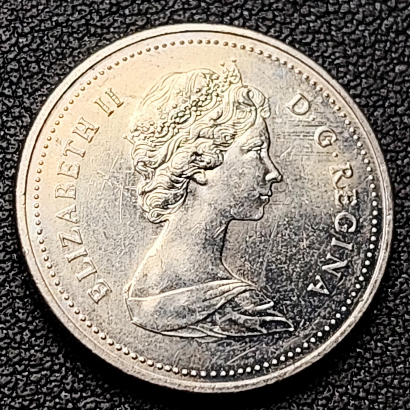 泉币菌-第226场-拍品多 请提前出价 原光美品 1986年 加拿大5分海狸动物 女王头像 21mm 