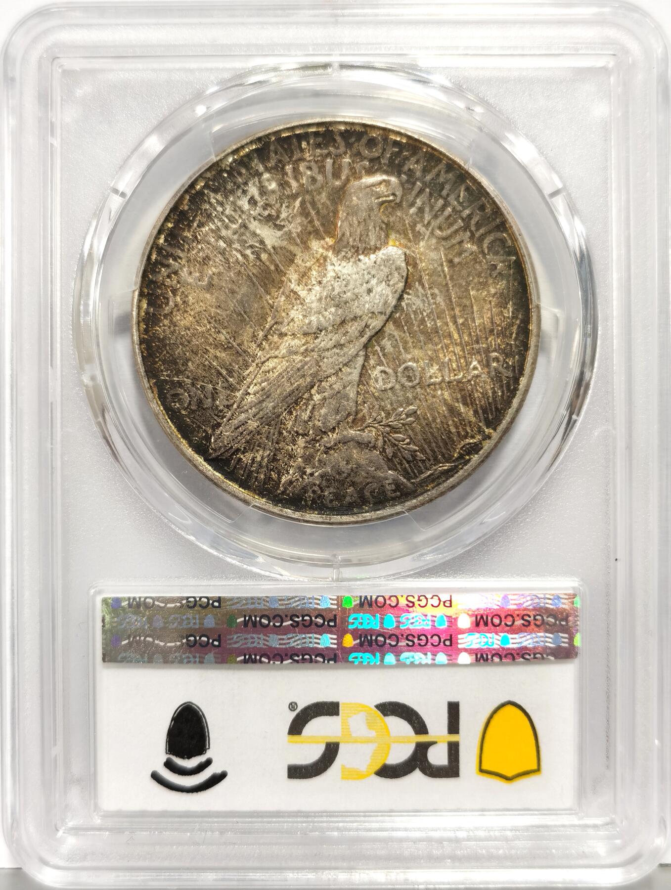 博洋堂世界钱币拍卖第168期（全场包邮） PCGS MS64 美国1923 D 和平 麦稀奇所见最高分 难得一遇的高分稀有品种 双面覆盖老包浆 值得收藏