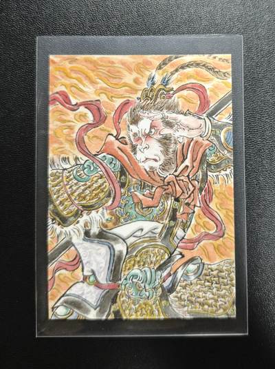 天玑星卡拍第188期《4.20周一截拍》持续收拍收评中 满赠卡需备注 - 【手绘卡】张先军 齐天大圣 手绘卡