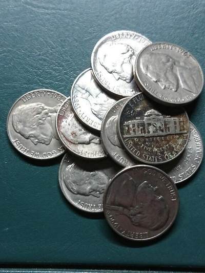 松南世界钱币——260414 美国5分镍币10枚2