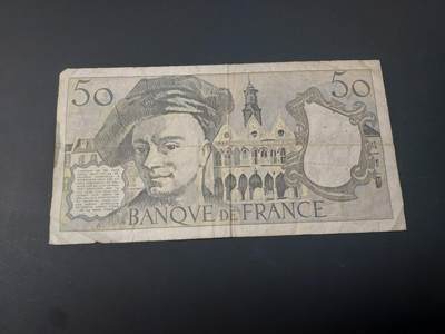 博彦收藏  4月25日 8点  钱币专场 法国 50法郎 流通品 有订书机孔