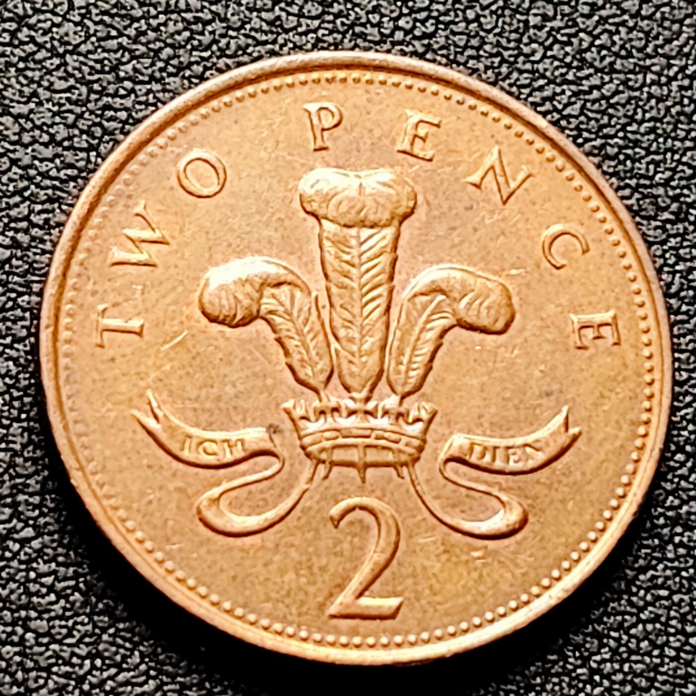 泉币菌-第226场-拍品多 请提前出价 千禧年 英国2便士铜币 威尔士皇冠 25.9mm