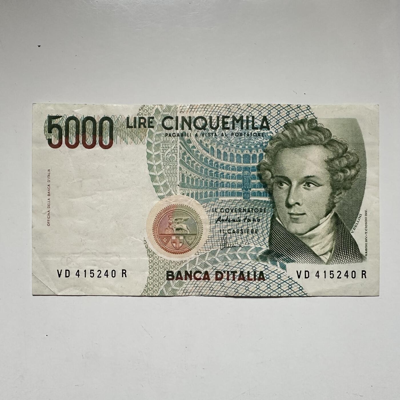 🌹外币初藏🌹🐯2026年第42场   每周二四六晚8️⃣点  意大利1985年版5000里拉