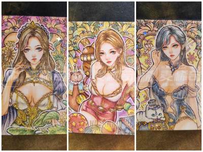 第111期阳大大卡牌拍卖第111期（持续收拍品，周五晚上九点截拍，进群福利早知道） - 【手绘卡】甜心暴龙 顶级三联   600元每盒手绘盒里拆出 绝色手绘卡1/1