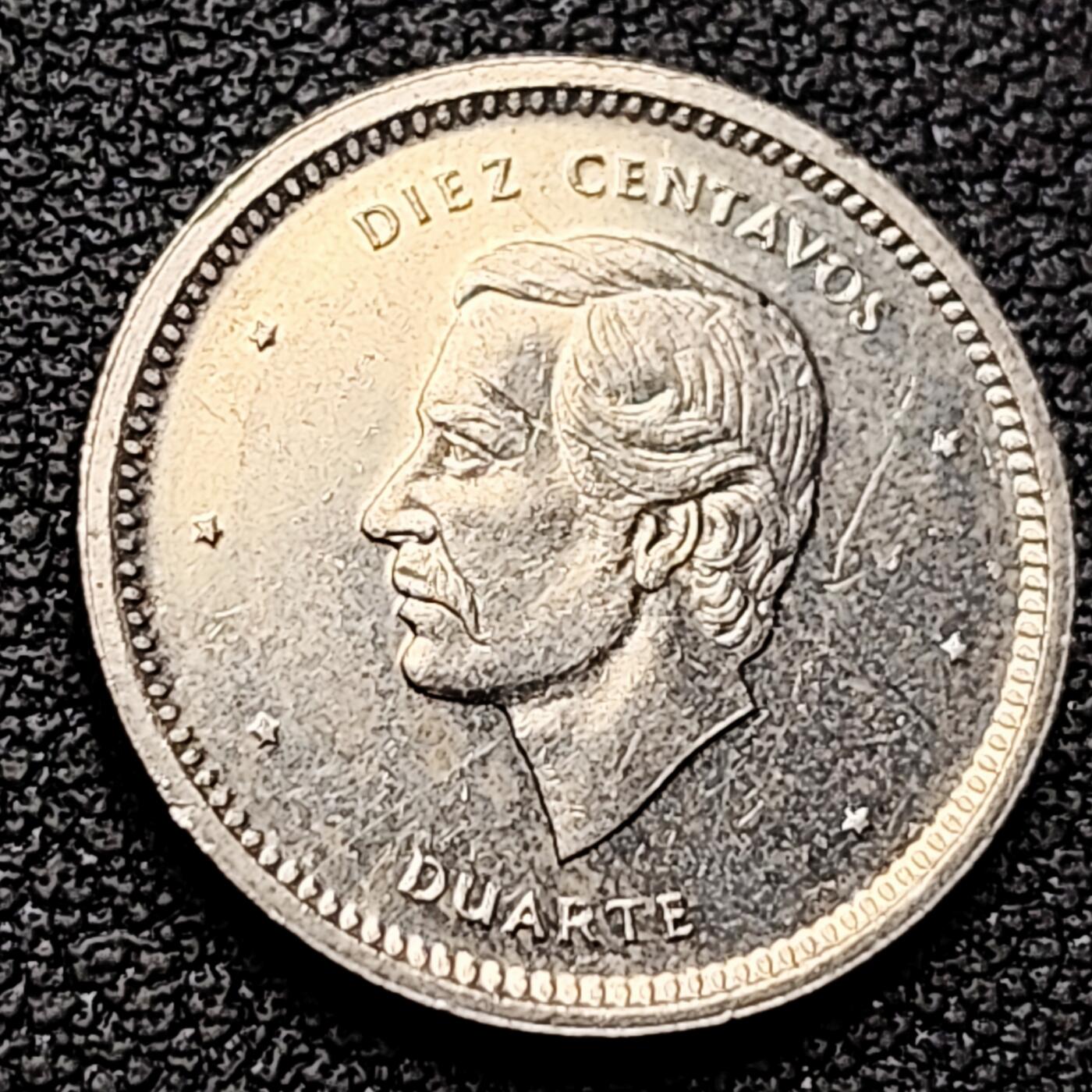 泉币菌-第226场-拍品多 请提前出价 原光 多米尼加1987年 10分硬币 国父之一胡安·巴勃罗·杜阿尔特 袖珍币